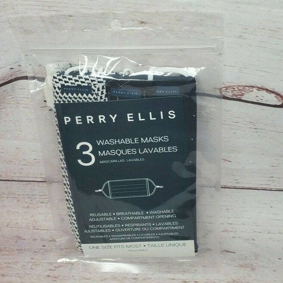 3 Perry Ellis Designer Reusable Mask - Picture 5 of 10